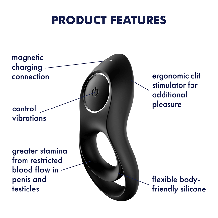 duo vibrating ring Duo Pulse Vibrating Couples Cock Ring