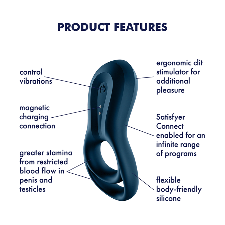 duo vibrating ring Amazon.com: Satisfyer Spectacular Duo | Ring Vibrator | Cock Ring | 12  Vibration Programmes | Waterproof (IPX7) | Rechargeable Battery main image 1