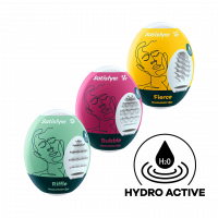 Set de huevos masturbadores, 3 unidades: Riffle, Bubble, Fierce Set de huevos masturbadores, 3 unidades: Riffle, Bubble, Fierce