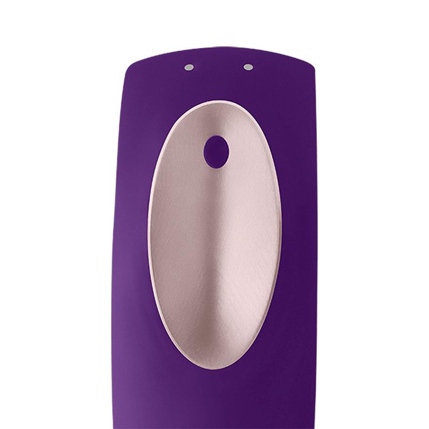satisfyer double plus couples vibrator with remote control Partner Plus Couples U-Shaped Vibrator Purple