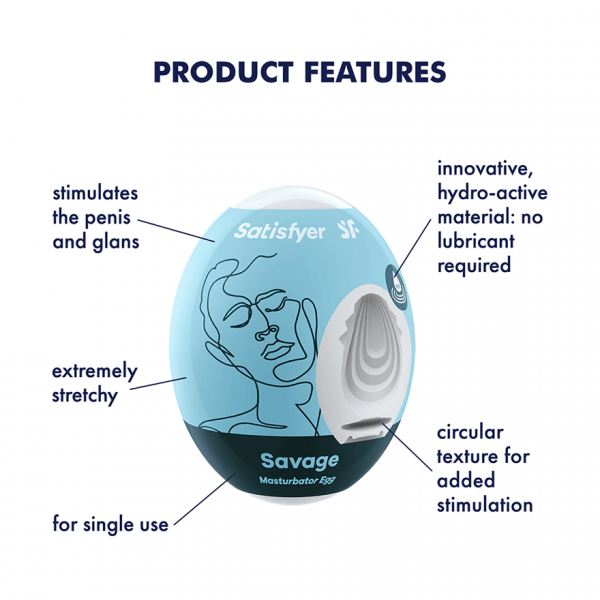 Satisfyer 3-piece Egg Set Masturbator - Savage