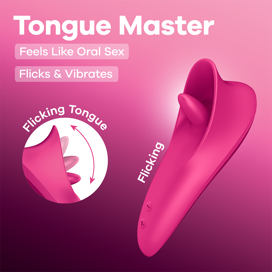tongue vibrates Premium Silicone Clitoral Stimulator: 10 Vibration Modes – Adult Styles