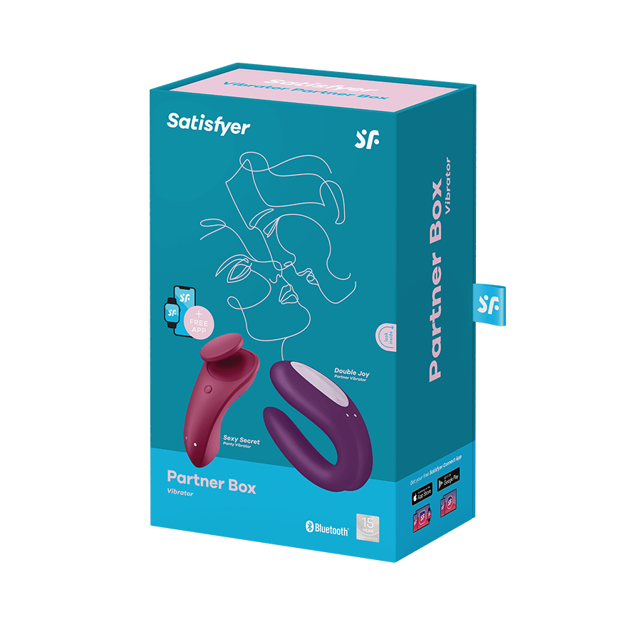 satisfyer plug & play 1 couples multi-use vibrator Black Garter Belt Plus Size main image 1